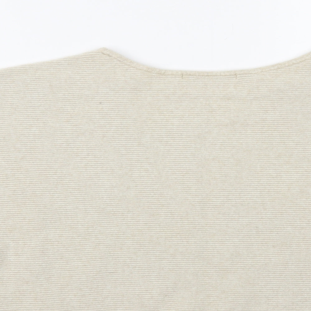 George Womens Beige Boat Neck Viscose Pullover Jumper Size L