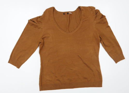 Womens UK Size L La Redoute Brown Pullover Jumper