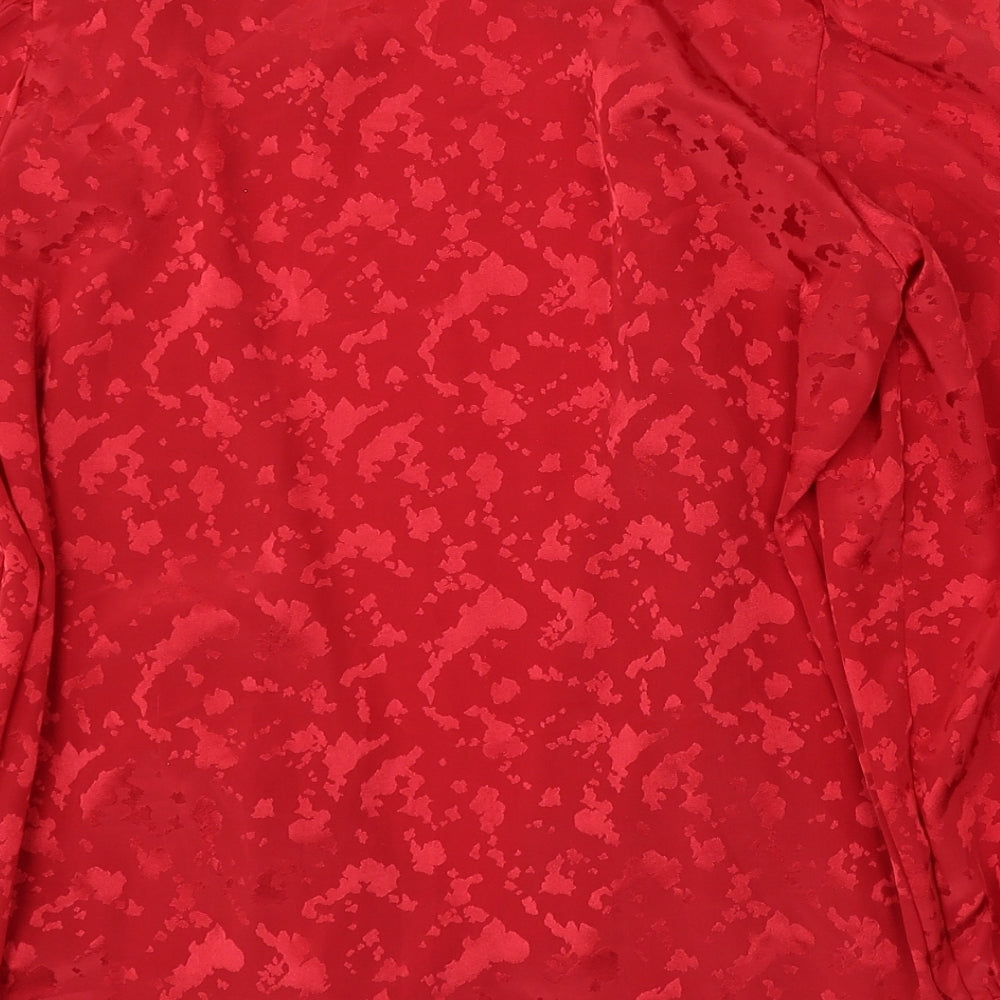 Womens UK Size 8 Planet Red Cardigan Jumper