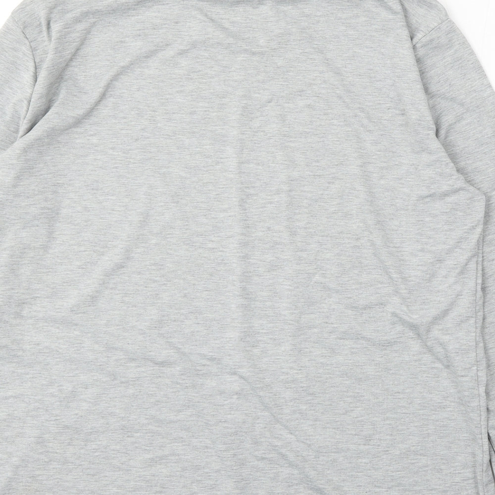 Preworn Mens Grey Roll Neck Polyester Pullover Jumper Size XL