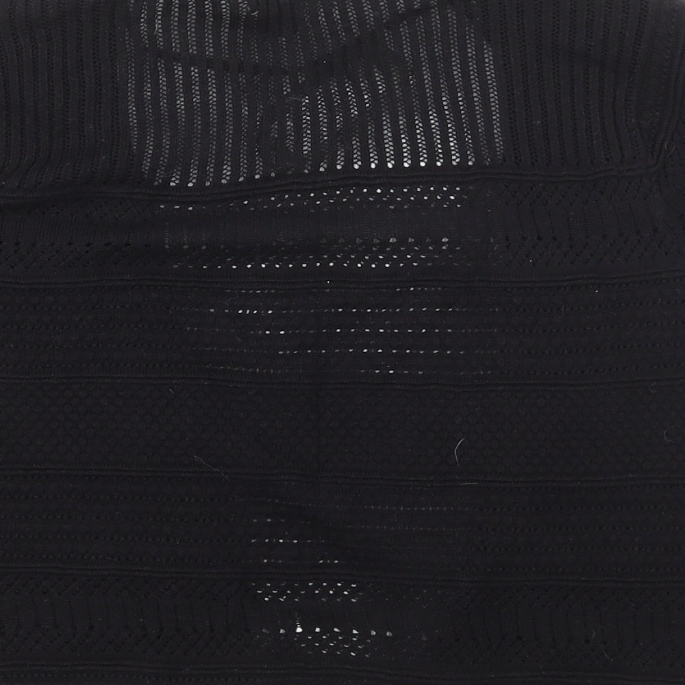 Primark Womens Black Cotton Cardigan Jumper Size XS