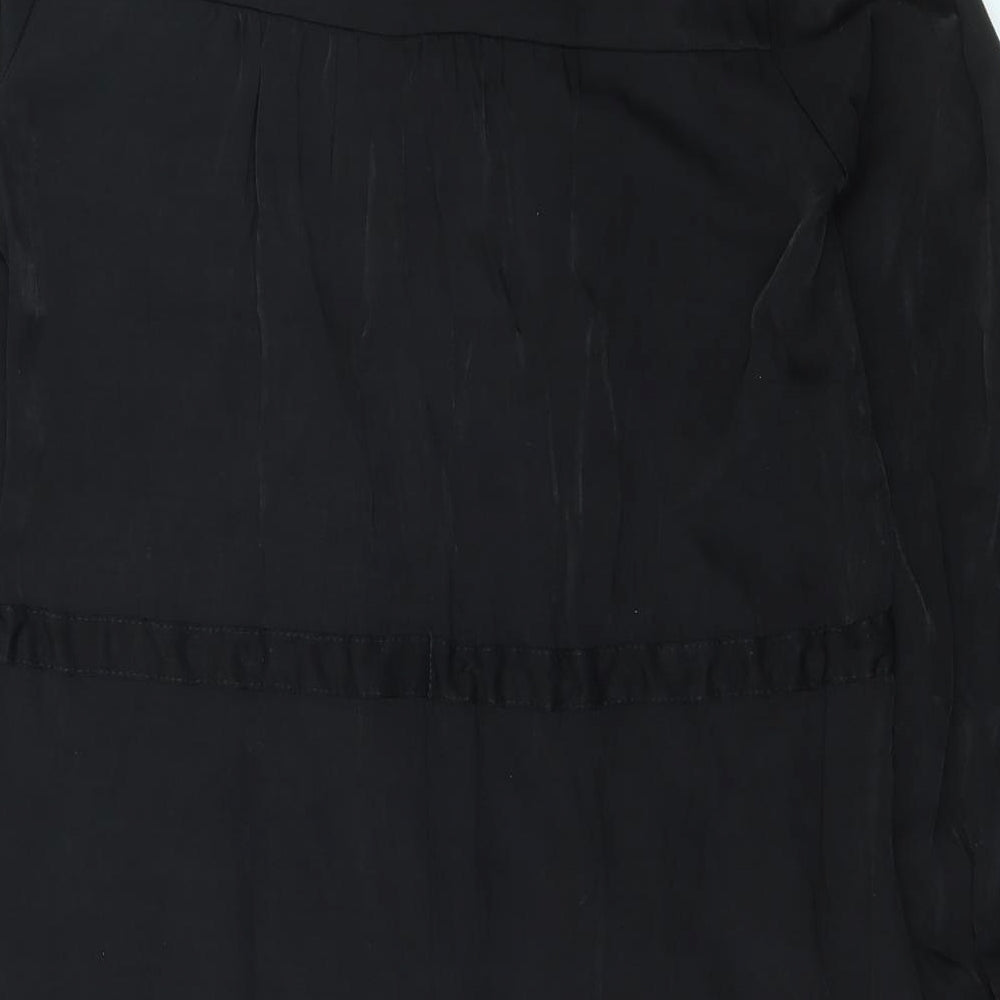 Primark Womens Black Polyester A-Line Size 6 Scoop Neck