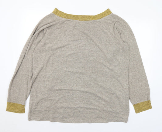 Womens UK Size 2XL Preworn Grey Pullover Jumper