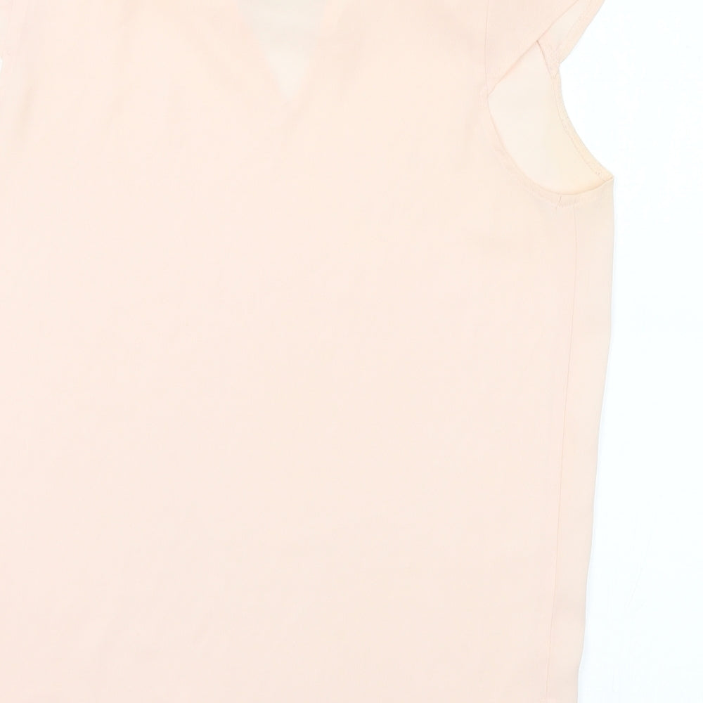 Atmosphere Womens Pink Polyester Basic Blouse Size 12 Round Neck