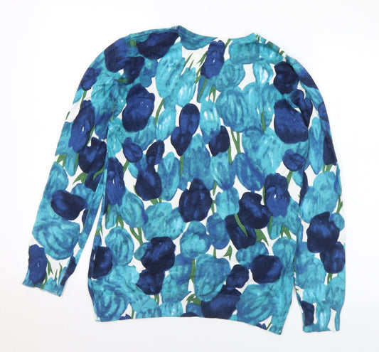 Autonomy Womens Multicoloured Crew Neck Geometric Viscose Pullover Jumper Size S