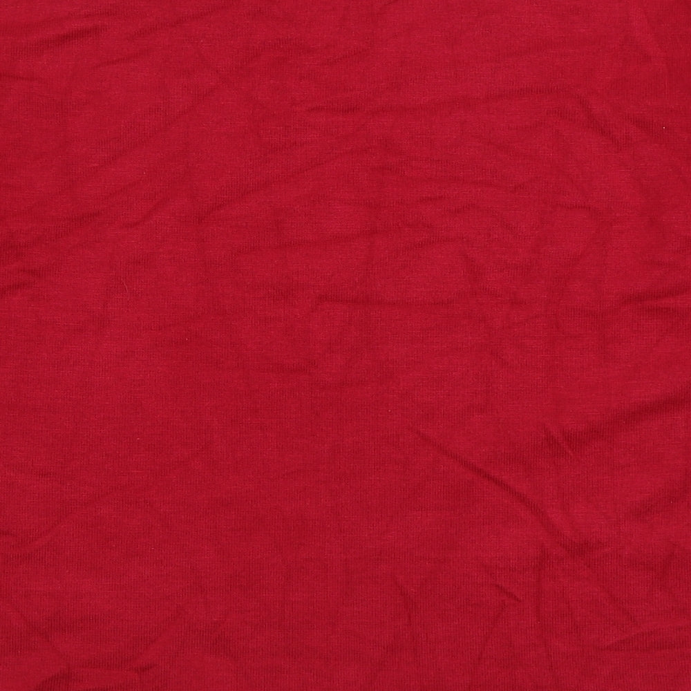 Autonomy Womens Red Boat Neck Viscose Pullover Jumper Size M