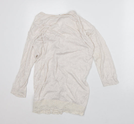 Womens UK Size 12 Dorothy Perkins White Cardigan Jumper