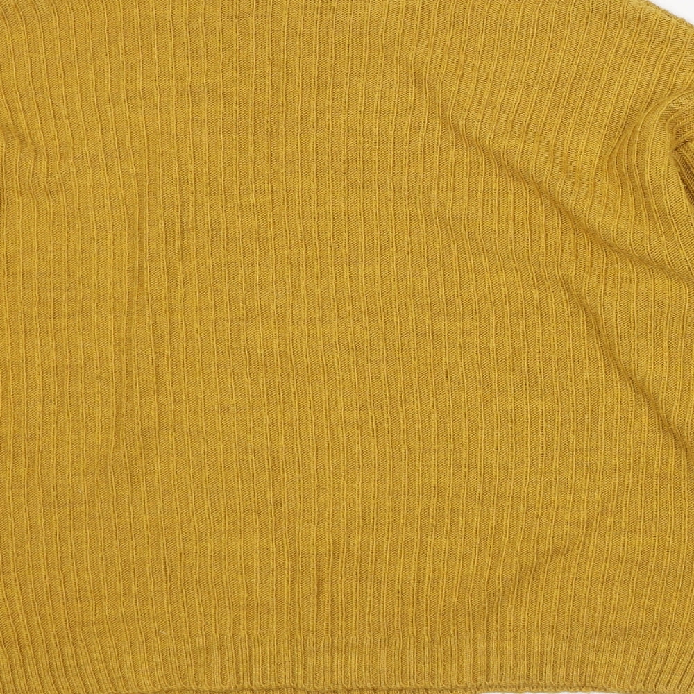 Primark Womens Gold High Neck Acrylic Pullover Jumper Size L