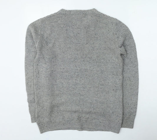 Primark Mens Grey Round Neck Acrylic Pullover Jumper Size M