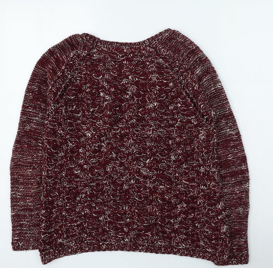 Womens UK Size M Stradivarius Red Pullover Jumper