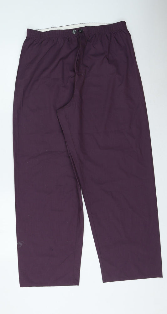 Womens UK Size L Marks and Spencer Regular Fit Purple Trousers
