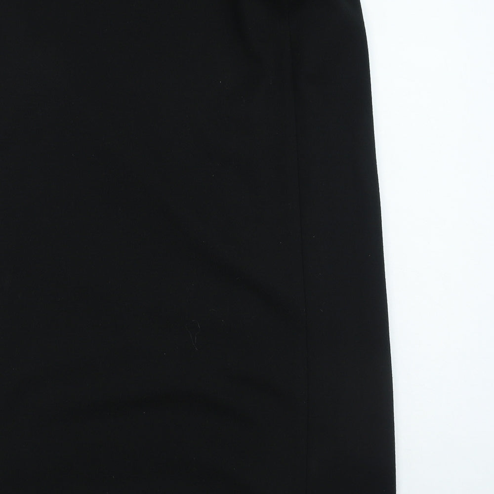 Classic Womens Black Polyester A-Line Skirt Size 32 in