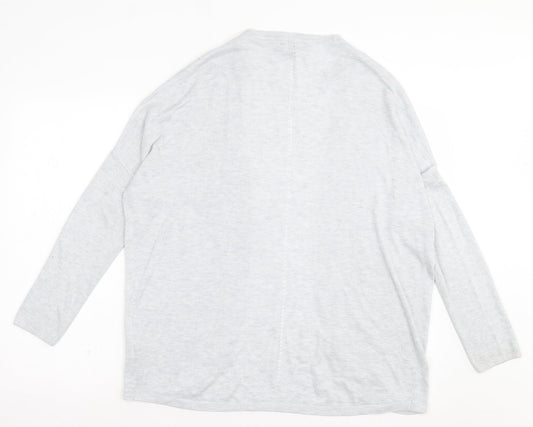 Womens UK Size 12 Red Herring Grey Cardigan Jumper