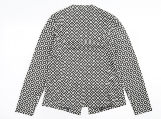 George Womens Black Geometric Jacket Size 14