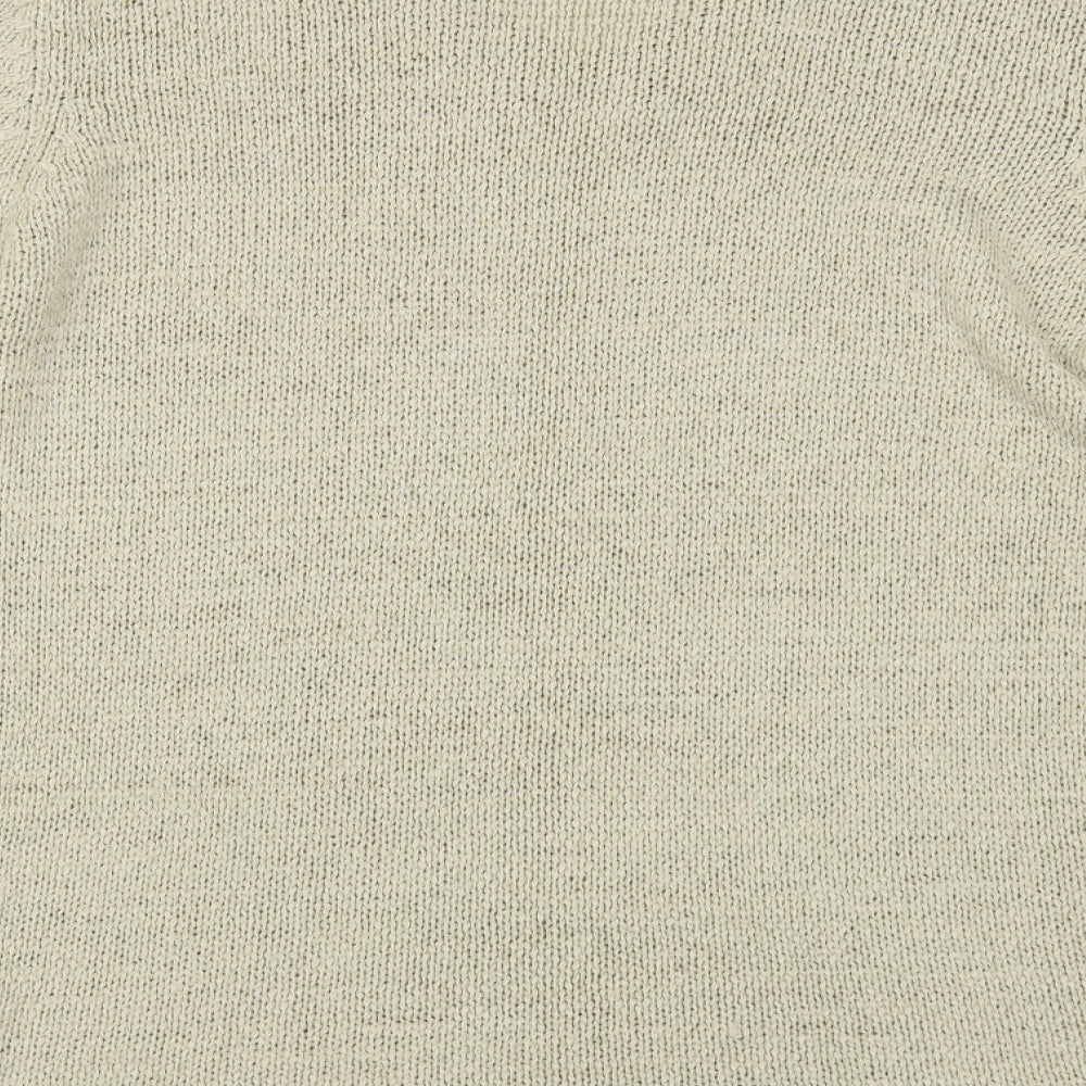 Womens UK Size M Ann Marie Beige Tunic Jumper