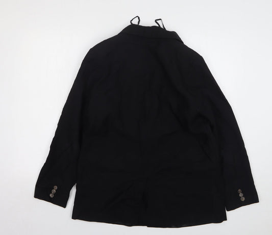 F&F Womens Black Viscose Jacket Suit Jacket Size 12