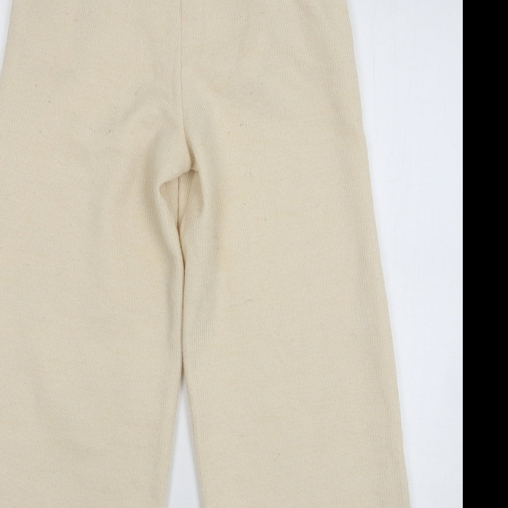 Womens UK Size 4 ASOS Regular Fit Sweatpants Beige Trousers