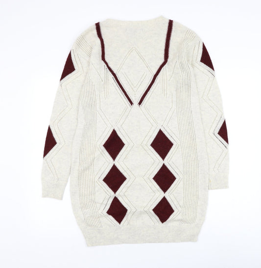 Womens UK Size 12 NEXT Beige Pullover Jumper