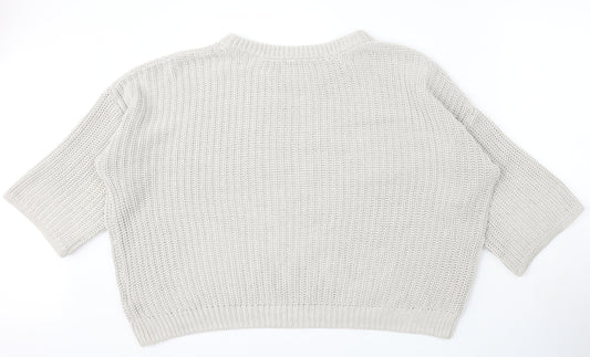 Womens UK Size L H&M Grey Pullover Jumper