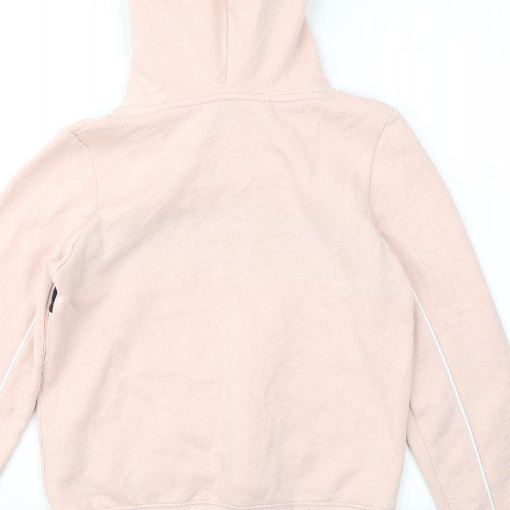 H&M Girls Pink Cotton Pullover Hoodie Size 10-11 Years - New York