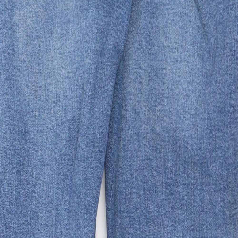 Denim & Co. Womens Blue Cotton Skinny Jeans Size 12 L29 in Regular Button