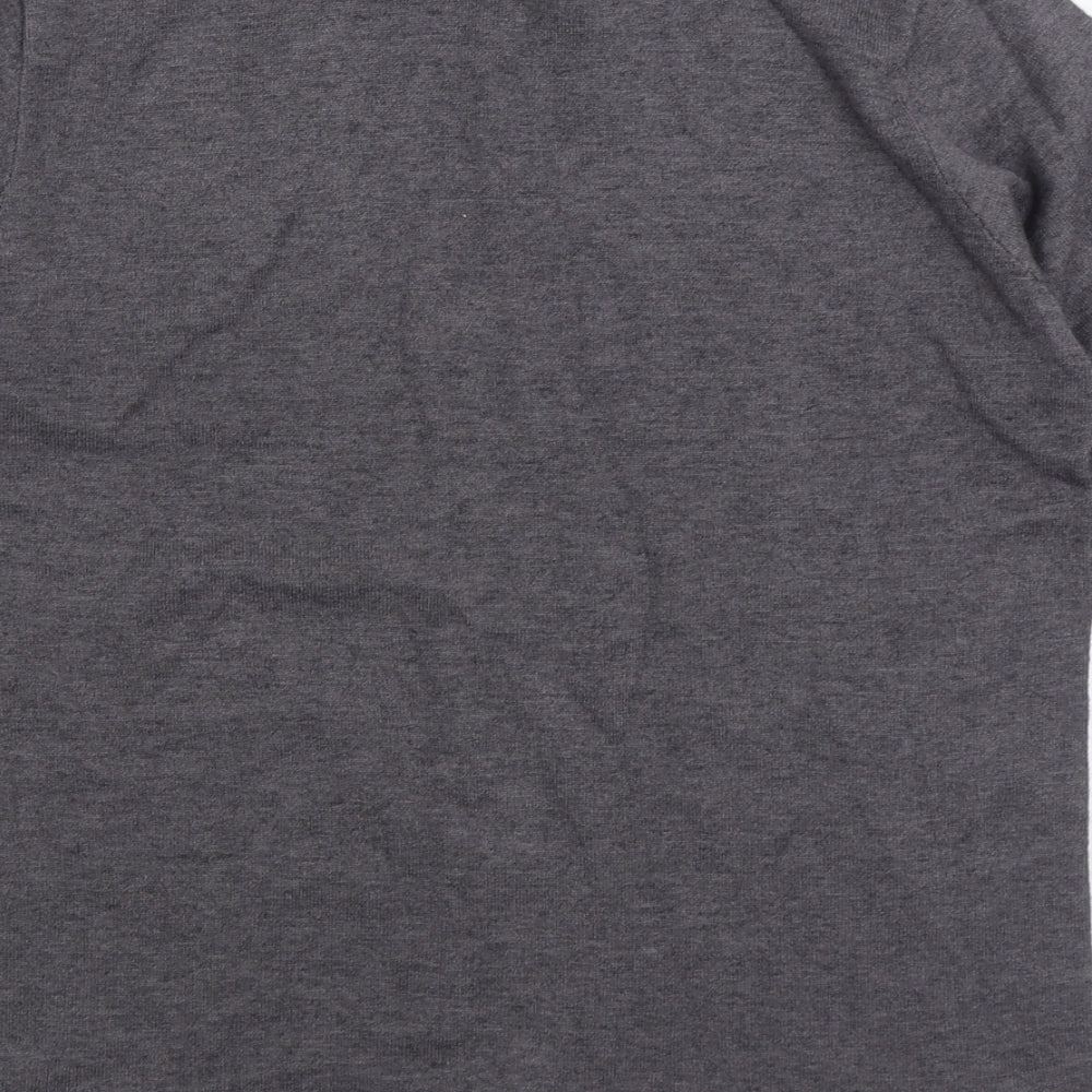 Primark Womens Grey High Neck Acrylic Pullover Jumper Size 14