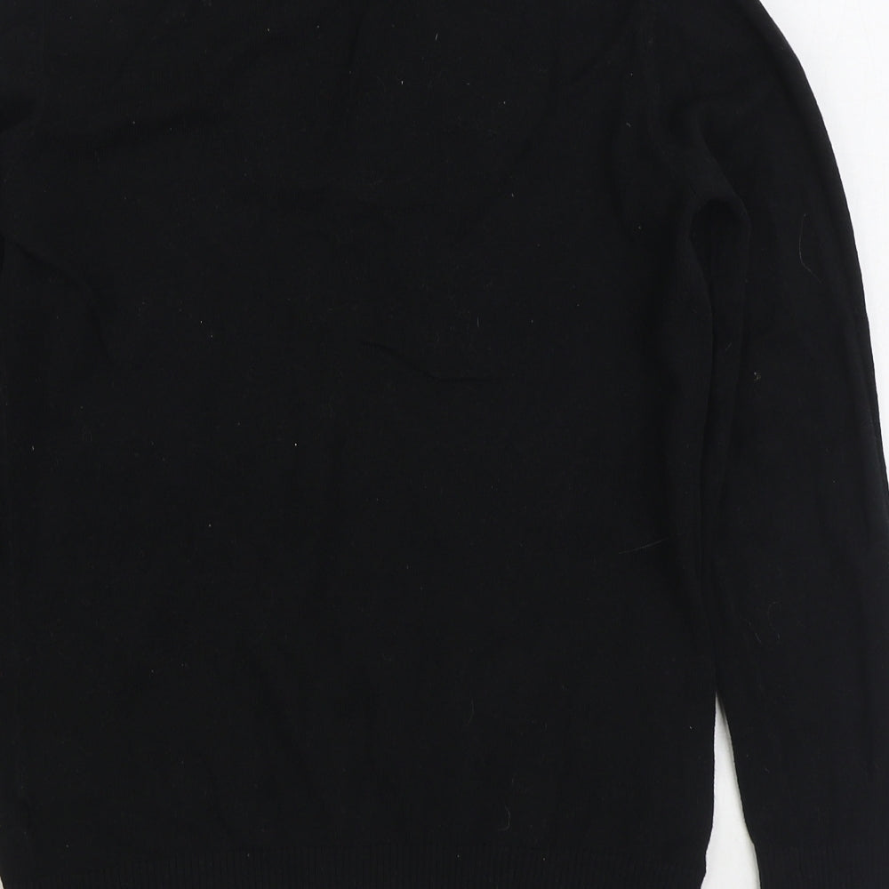 Gap Womens Black V-Neck Acrylic Pullover Jumper Size M