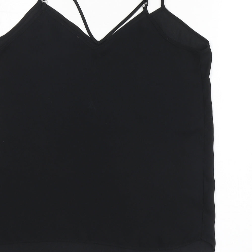 Womens UK Size 8 River Island Black Basic Blouse