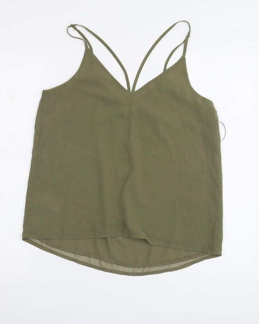 Womens UK Size 10 New Look Green Basic Blouse