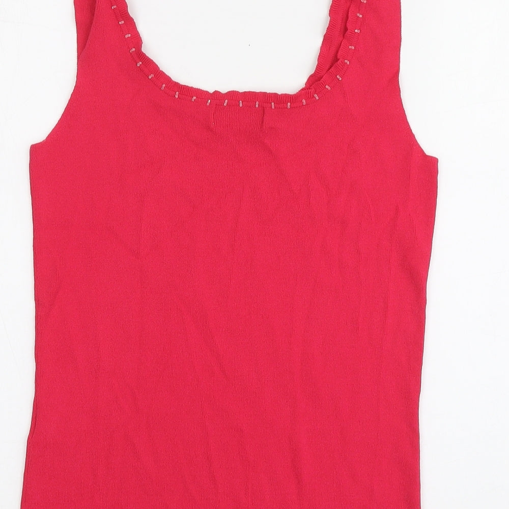Womens UK Size 16 Wallis Pink Basic Tank