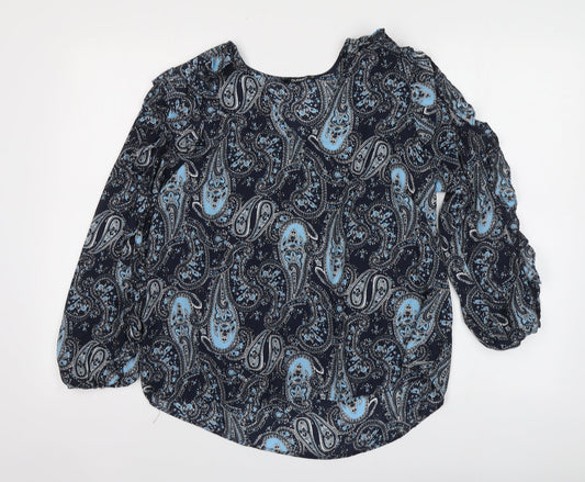 Womens UK Size M Dunnes Stores Blue Basic Blouse