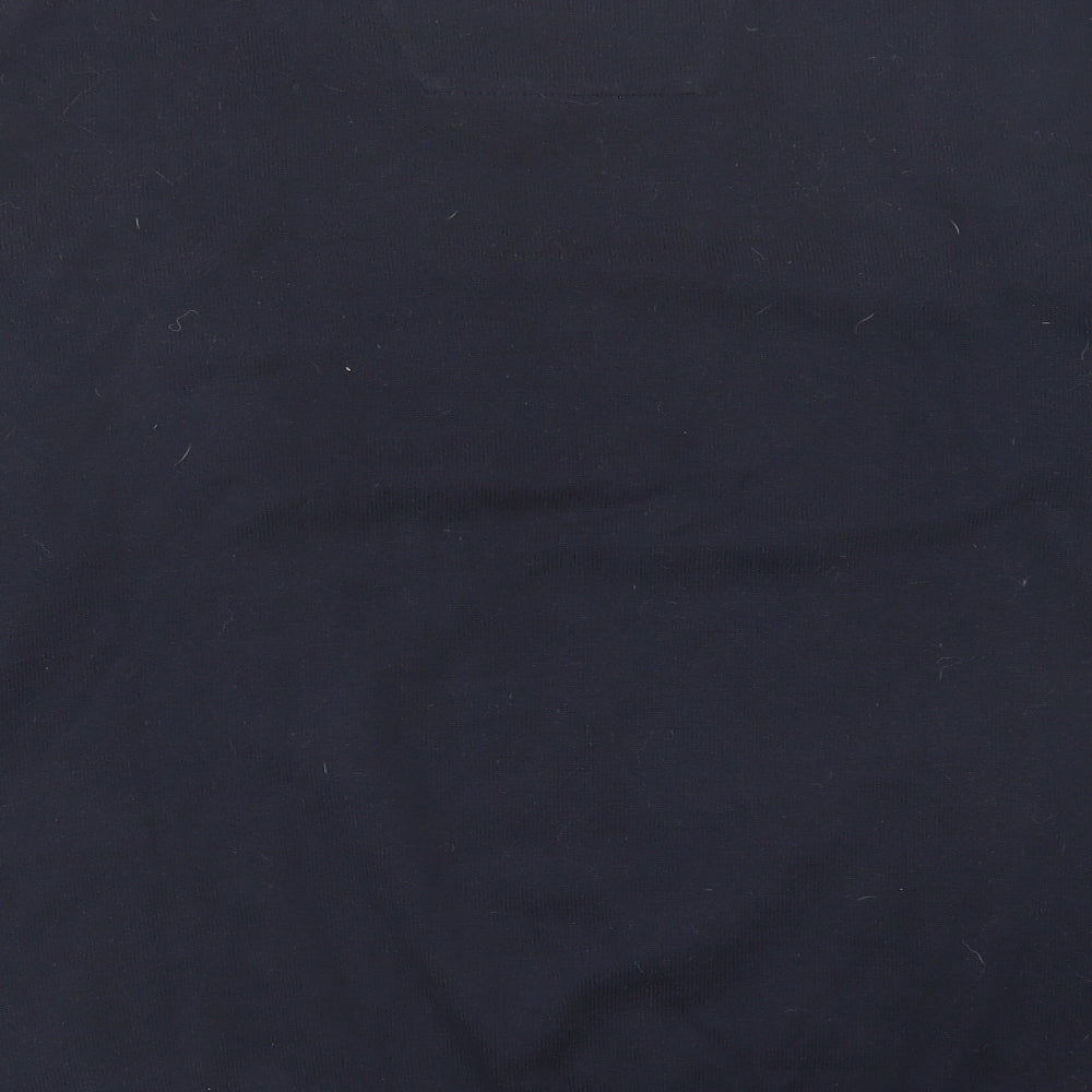 TOM TAILOR Mens Blue V-Neck Cotton Pullover Jumper Size L