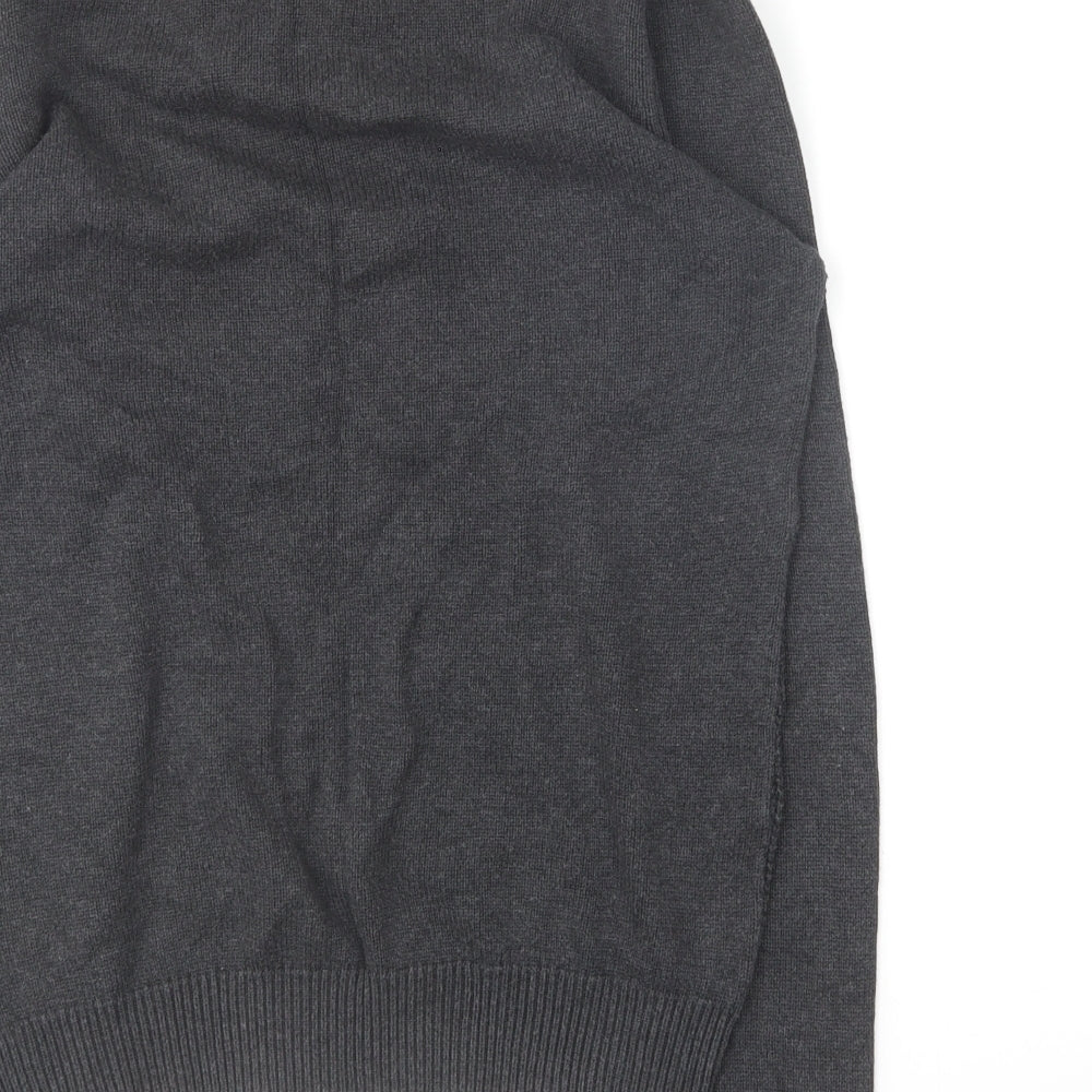 Cedar Wood State Mens Grey Round Neck Cotton Pullover Jumper Size S