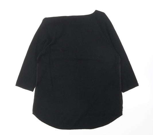 Betty Barclay Womens Black Polyester Basic Blouse Size 10 Round Neck