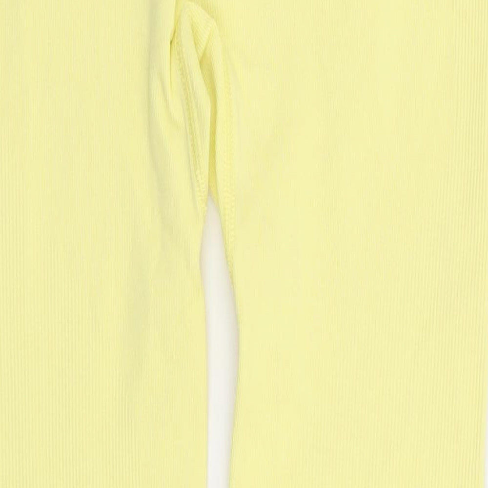 ASOS Womens Yellow Polyester Track Pants Leggings Size M L27 in Regular