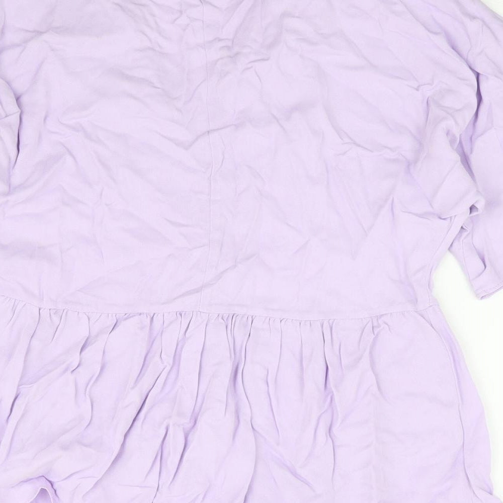 Womens UK Size 6 ASOS Purple Jersey Blouse