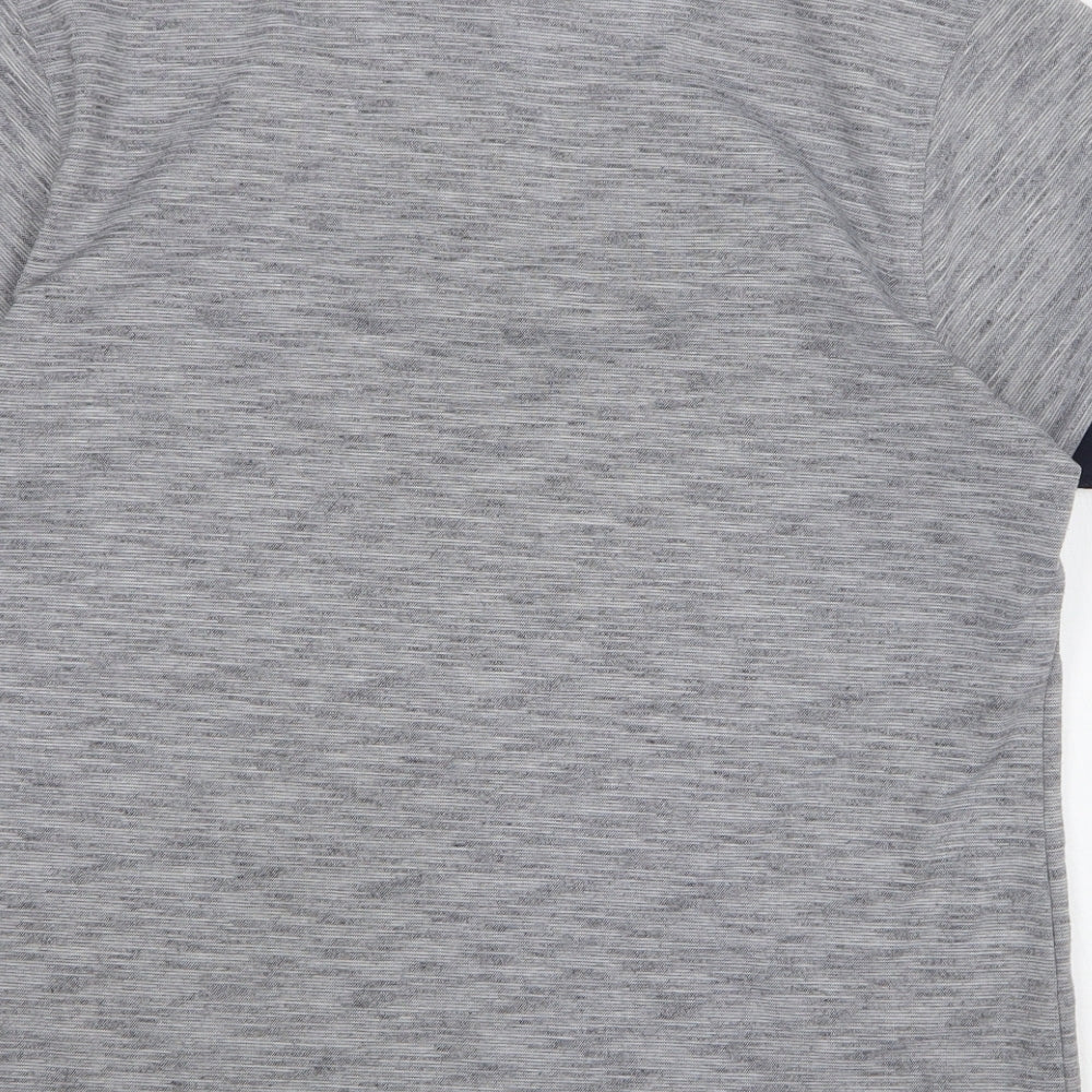 MishMash Womens Grey Cotton Basic Polo Size L Collared