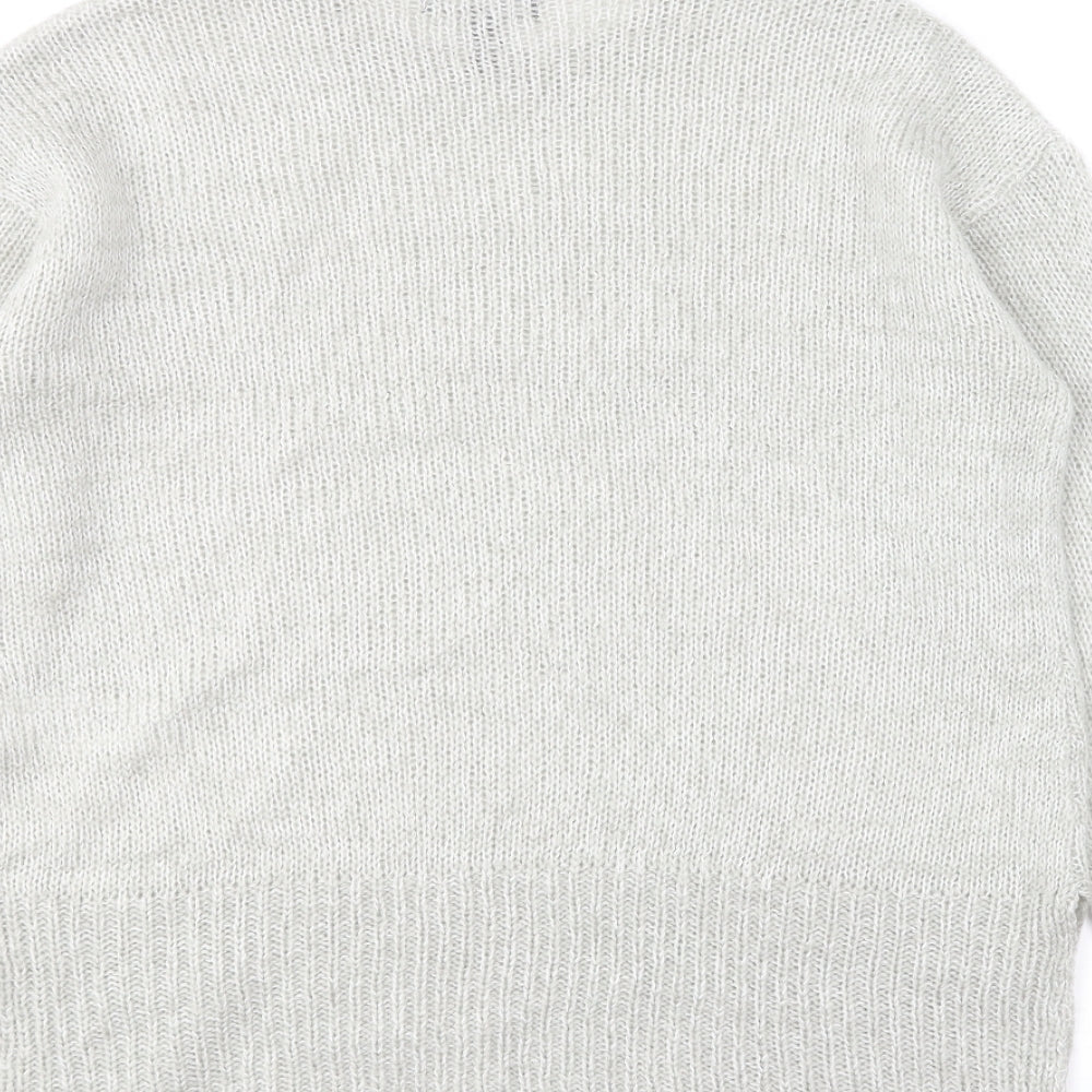 Womens UK Size S New Look Grey Pullover Jumper