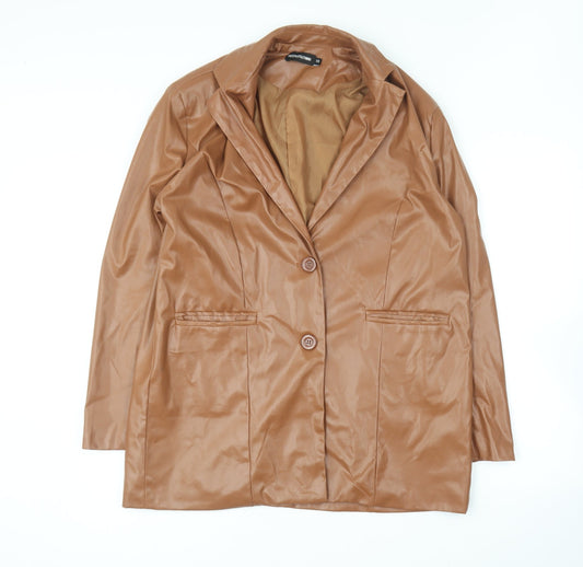 Womens UK Size XS PRETTYLITTLETHING Brown Jacket