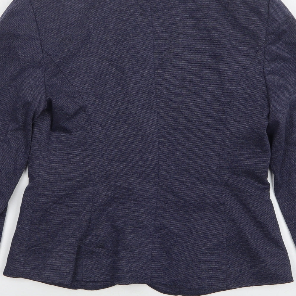George Womens Blue Polyester Jacket Blazer Size 10