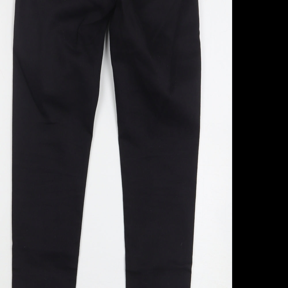 Denim & Co. Womens Black Cotton Skinny Jeans Size 10 L28 in Regular Button