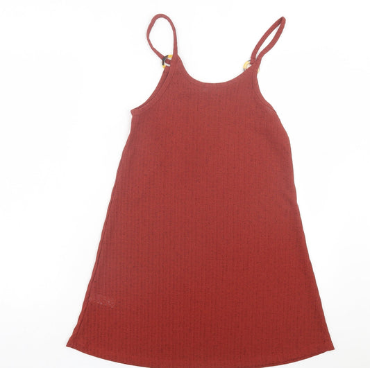 Primark Womens Brown Polyester A-Line Size XS Scoop Neck Pullover