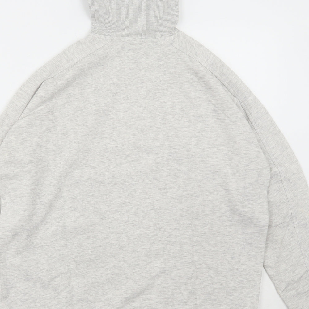 F&F Womens Grey Cotton Full Zip Hoodie Size 10 Zip