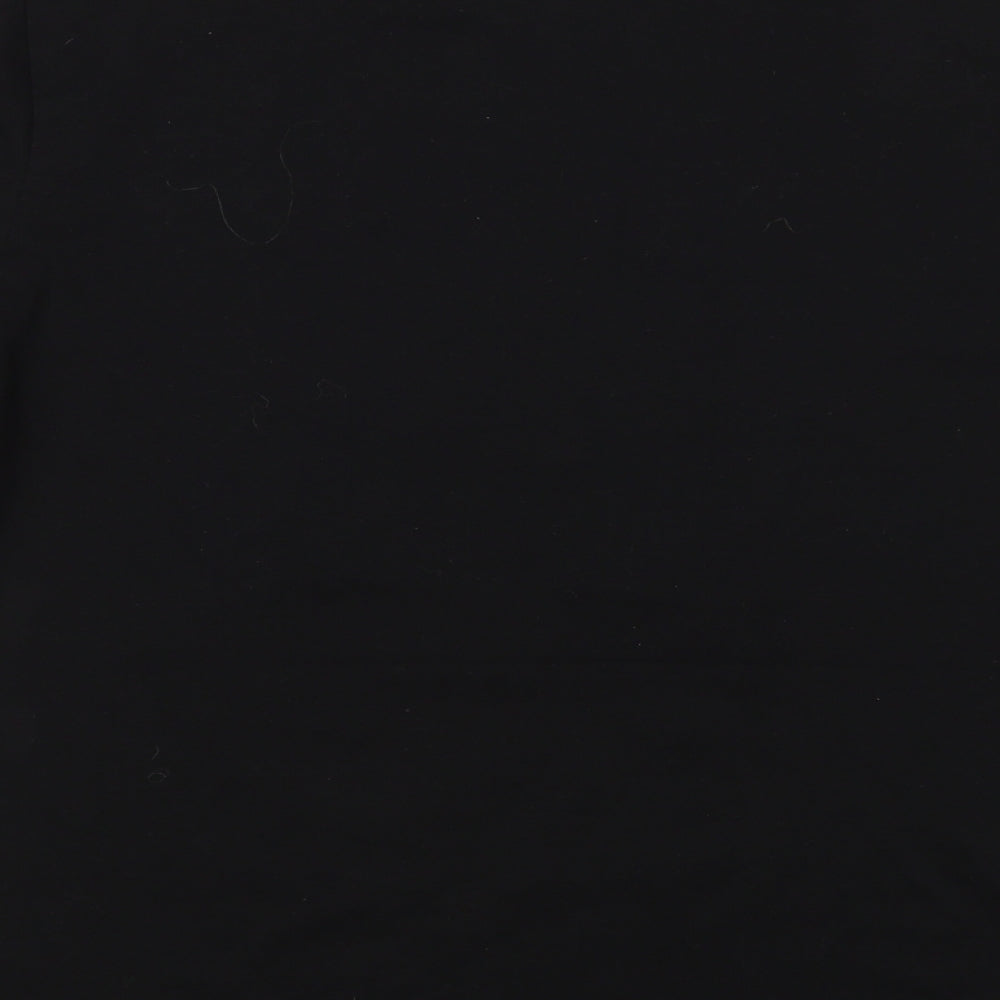 SheIn Womens Black Polyester Basic T-Shirt Size L Crew Neck - Stay True