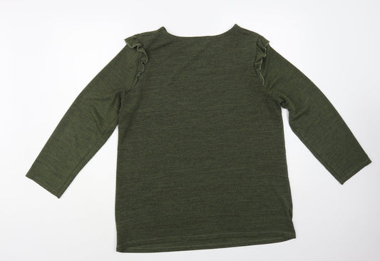 Womens UK Size 16 Papaya Green Pullover Jumper