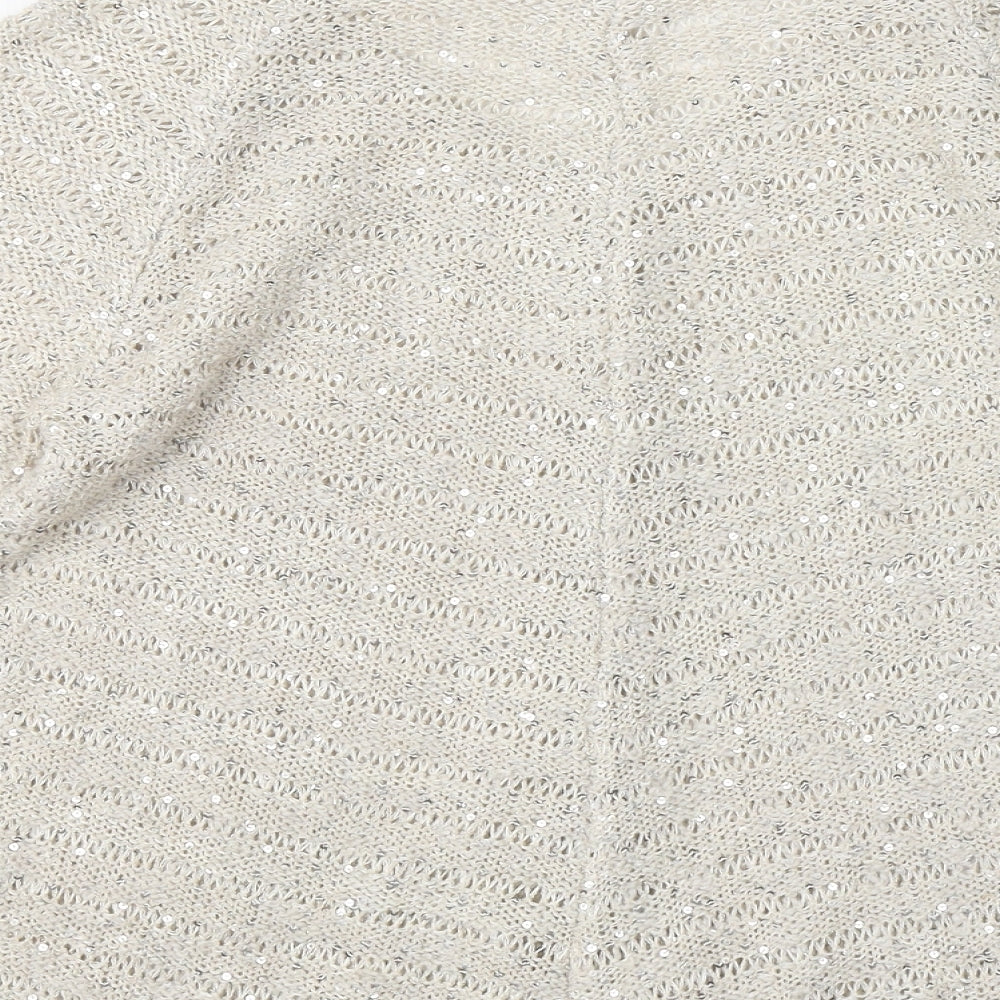 Womens UK Size 12 Roman Beige Pullover Jumper