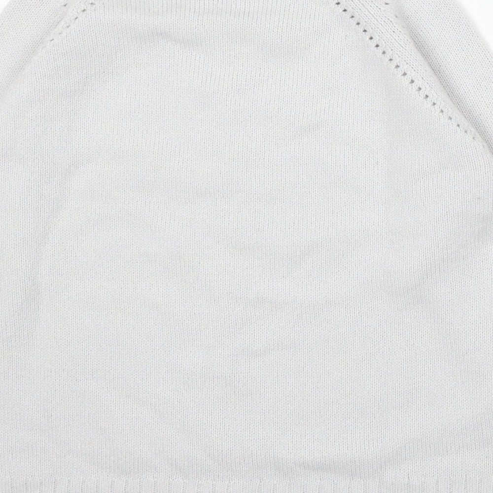 Damart Womens Grey Round Neck Acrylic Pullover Jumper Size 10