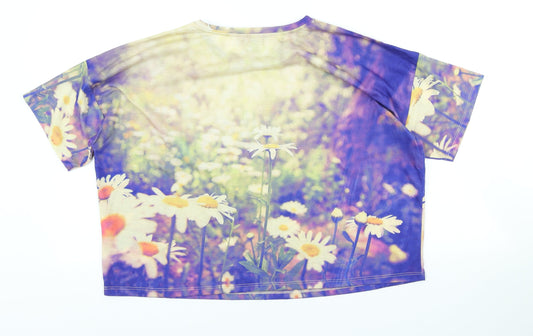 Womens UK Size 12 ASOS Multicoloured Basic T-Shirt