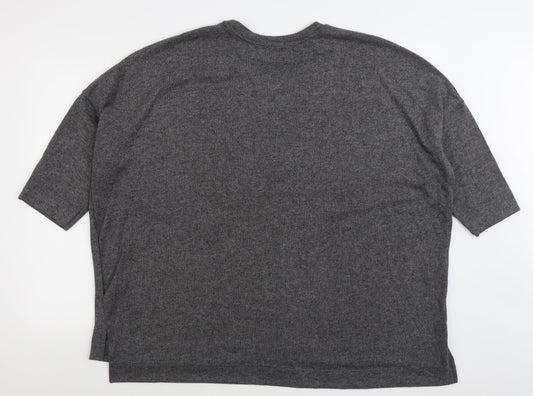 Primark Womens Grey Round Neck Polyester Pullover Jumper Size XL