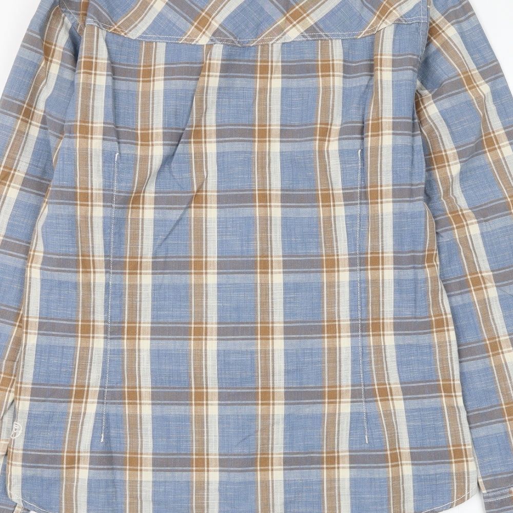 Mens UK Size S TOM TAILOR Blue Button-Up Long Sleeve Casual Shirt